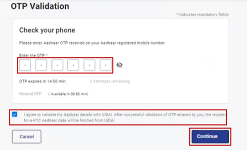OTP Validation